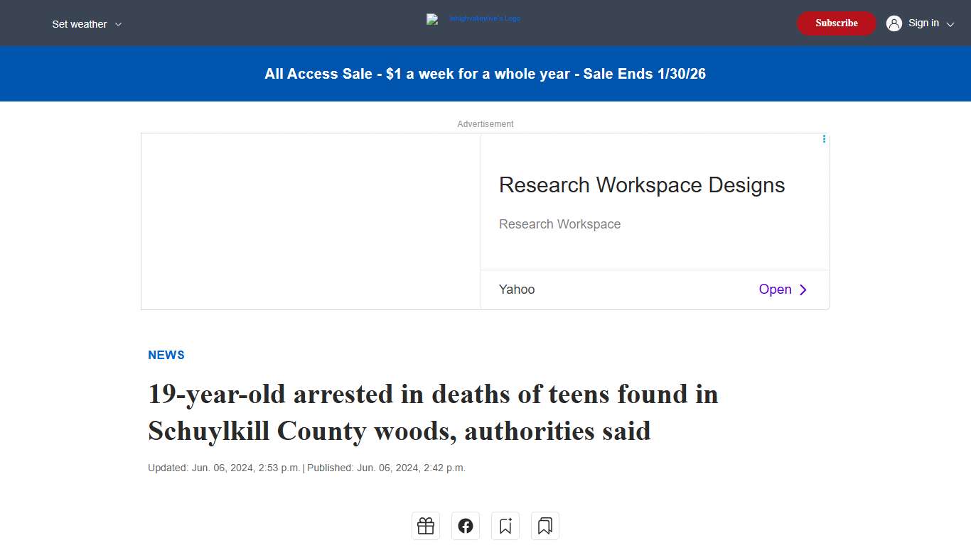 19-year-old arrested in deaths of teens found in Schuylkill County woods, authorities said - lehighvalleylive.com